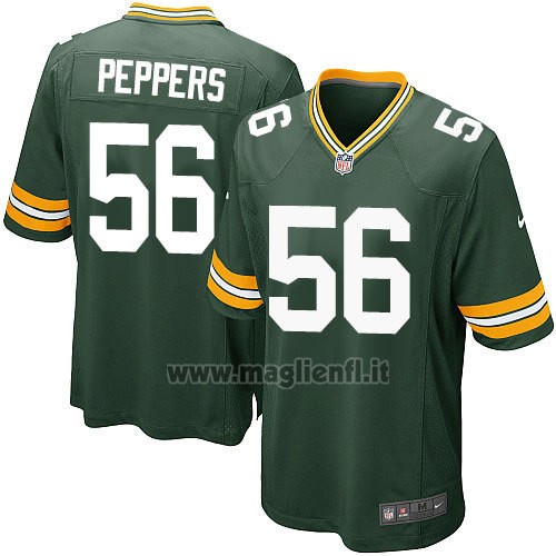 Maglia NFL Game Bambino Green Bay Packers Peppers Verde Militar